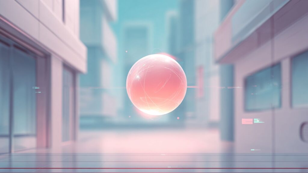 Ilustración digital de un chatbot de inteligencia artificial en un entorno moderno