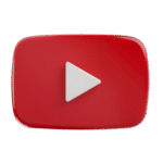 Botón de YouTube en color rojo con triángulo blanco en el centro